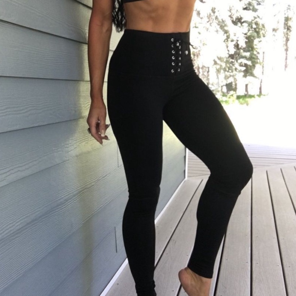 Lace Up Leggings by LA Society